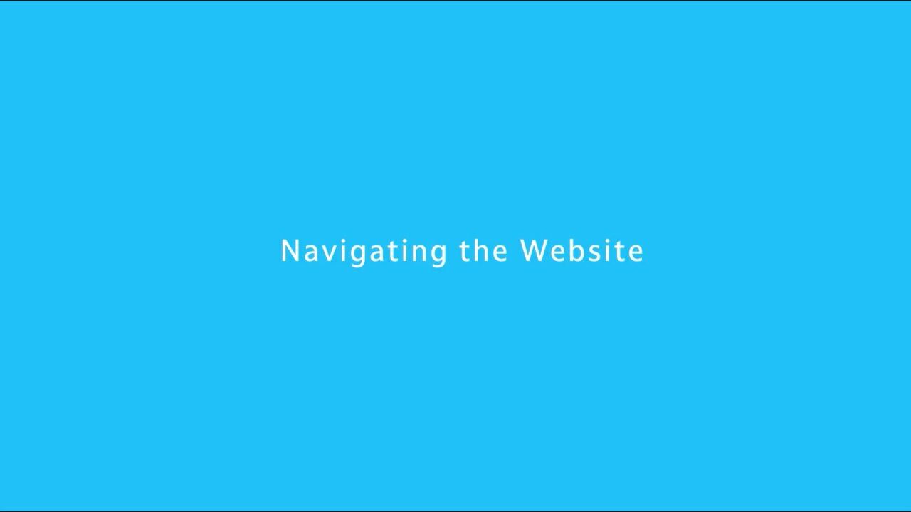 Navigating the Website