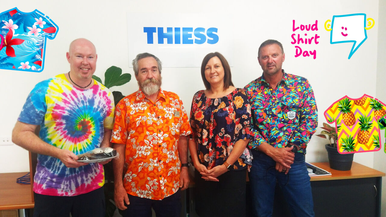 Thiess supports Loud Shirt Day