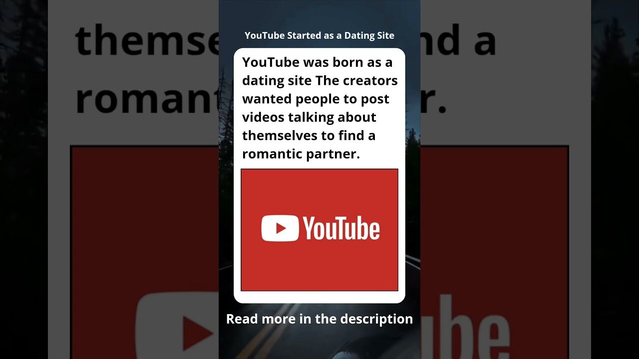 YouTube Started as a Dating Site #curiosities #youtubeshorts #history