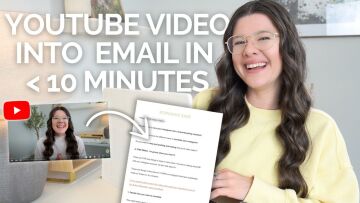 REPURPOSE YOUTUBE VIDEOS INTO EMAILS: Easy Weekly Newsletter From Long Form Video Content